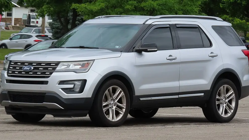 A 2016 Ford Explorer seen from the front