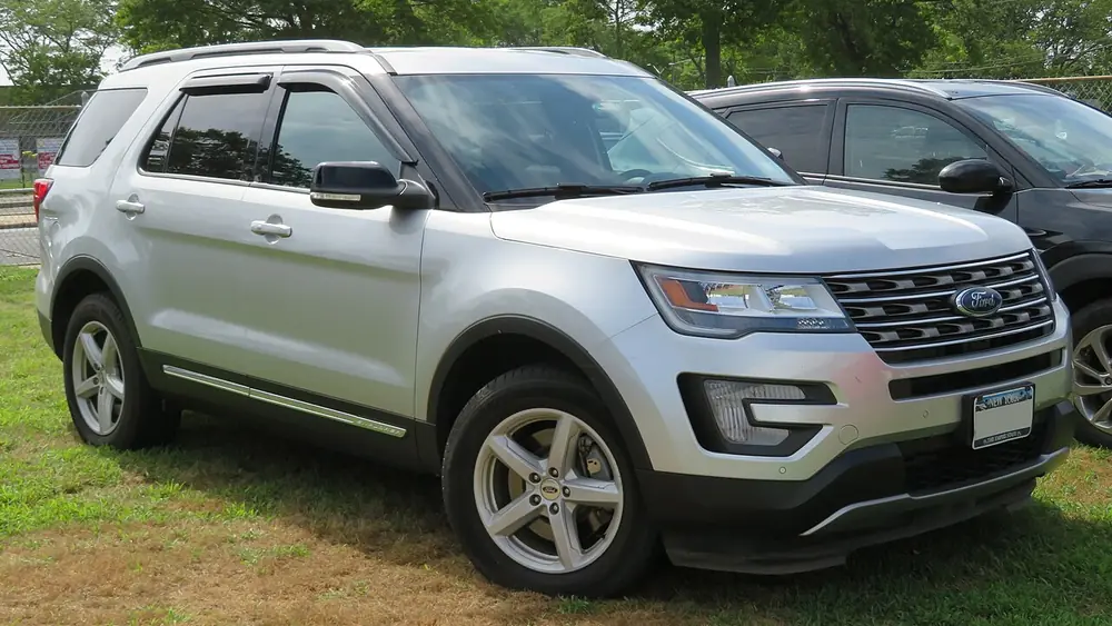A 2017 Ford Explorer seen from the front