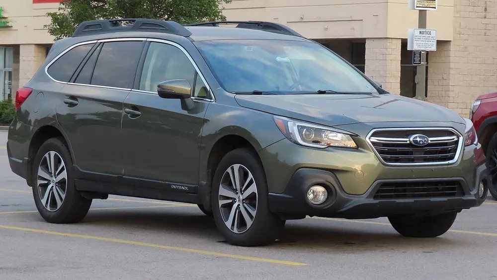 A 2019 Subaru Outback seen from the front