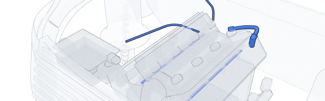 Diagram of where a vacuum leak lets air into an engine: the throttle body, intake gaskets, PCV and purge hoses