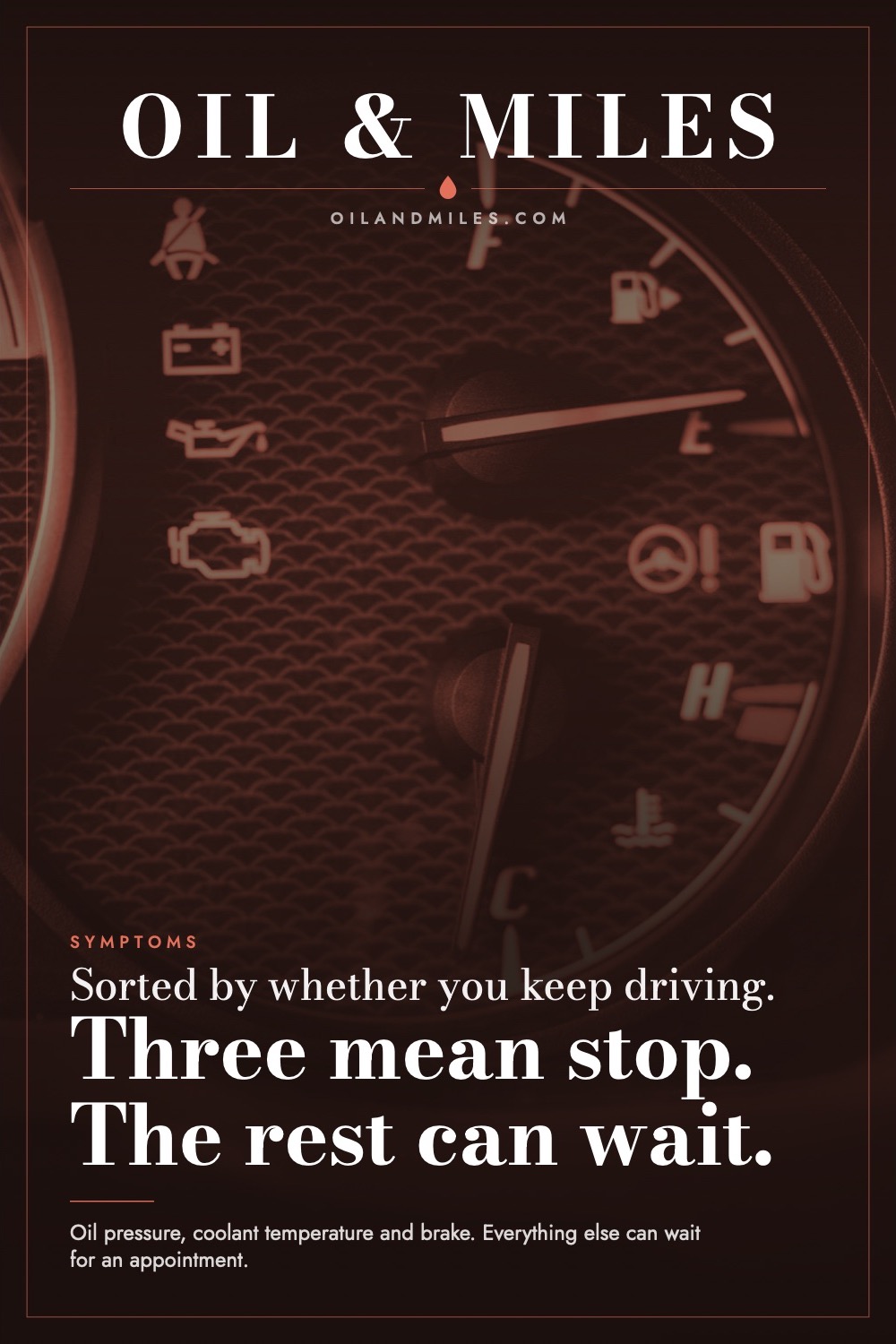 Dashboard Warning Lights: Three Mean Stop, Five Can Wait